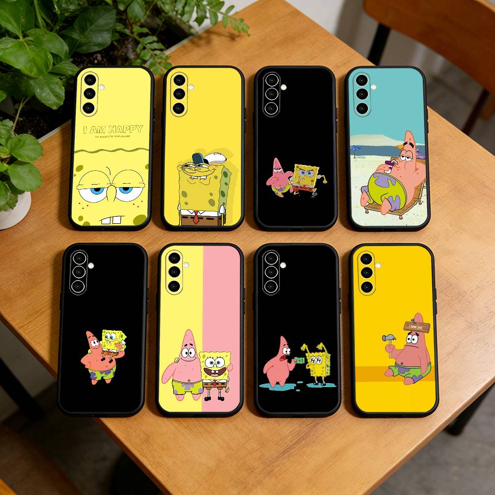Чехол на телефон S-Sponge Funny B-Bob Animation Черный Силиконовый Мягкий Для Samsung Galaxy A73,A72,A71,A70,A53,A52,A51