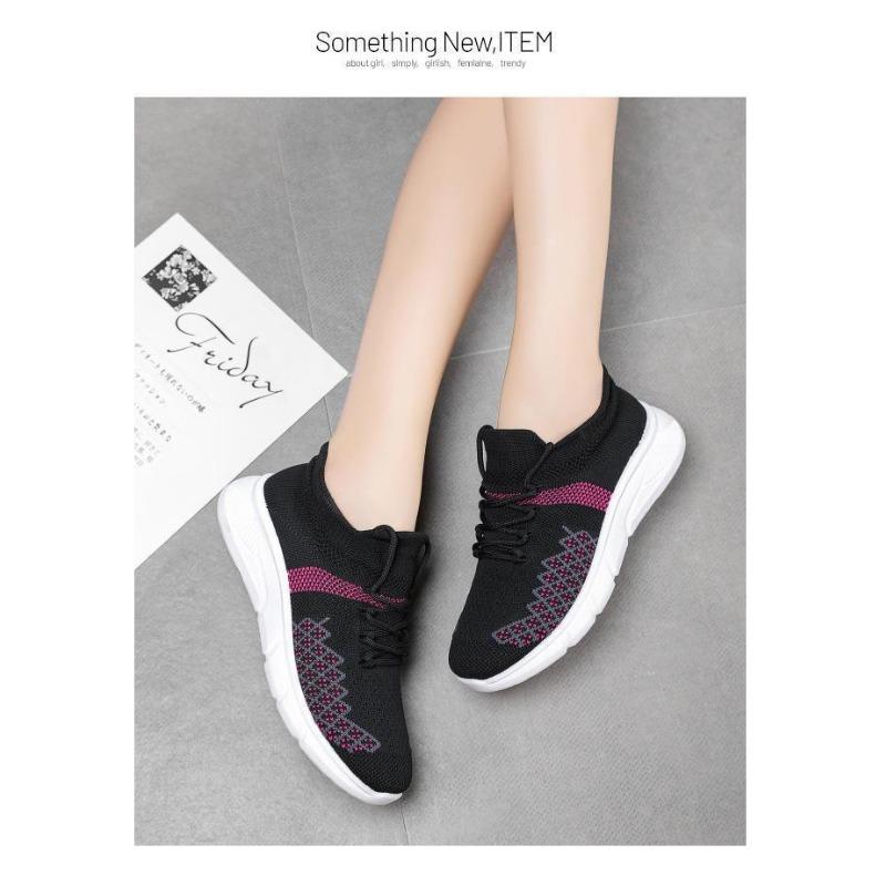 Весна и осень Новые повседневные туфли Женская обувь Flyknit Легкие и дышащие женские кроссовки Женская спортивная обувь