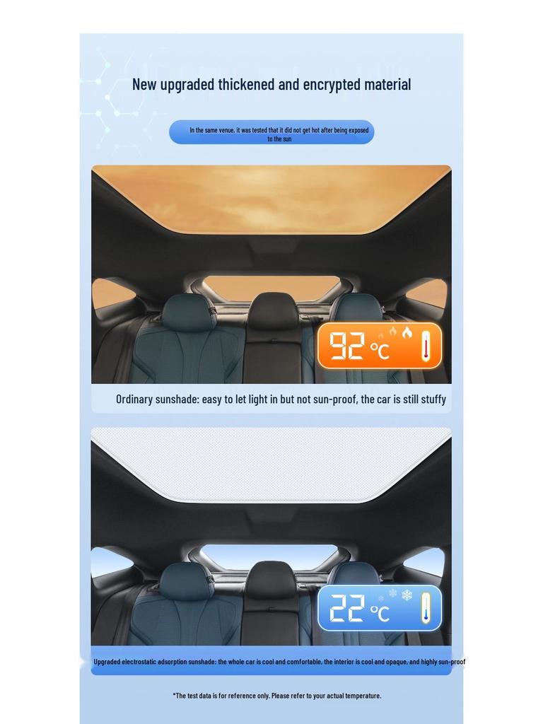 MG7 2023 Sunroof Sunshade: Heat Insulation, UV Protection, Privacy, Opaque.