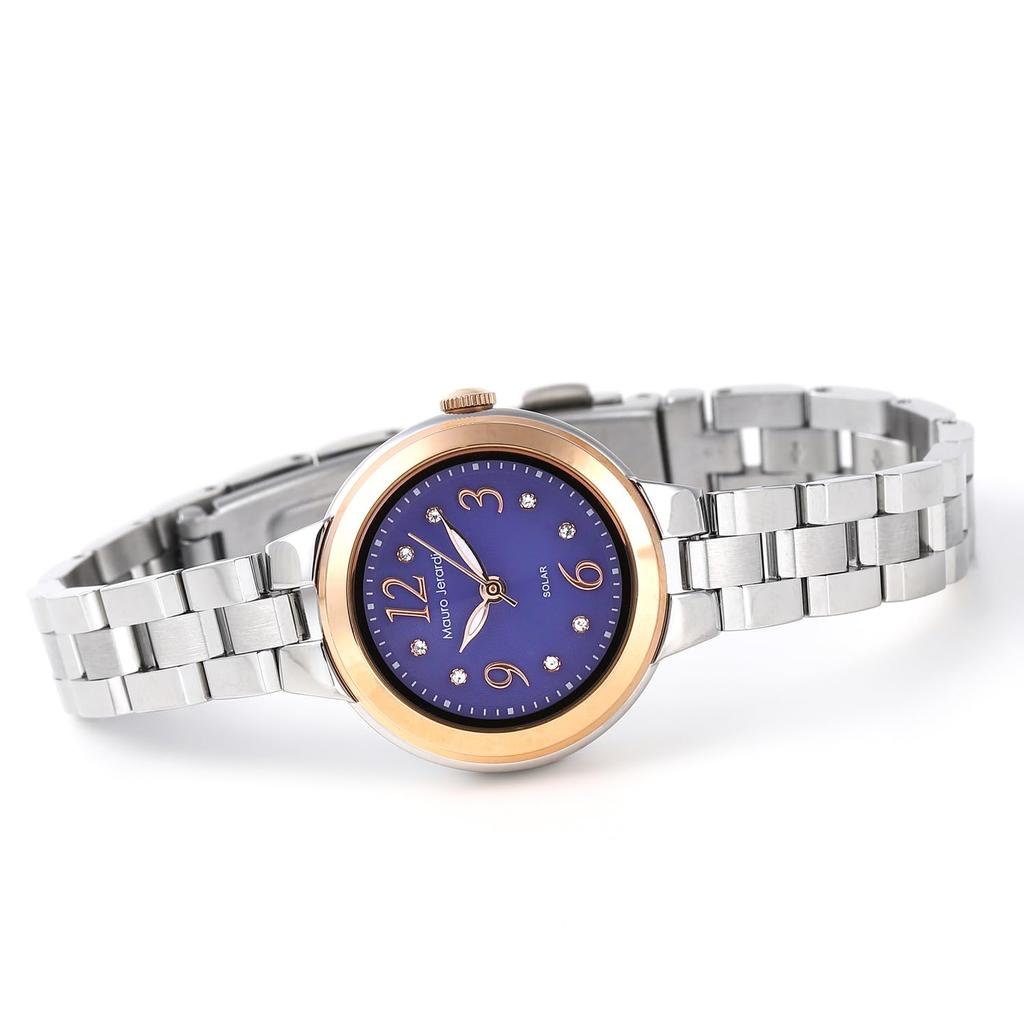 Солнечно-серебристые [Мауро Джерарди] трехстрелочные часы, MJ056-2, женские,