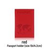 PU Leather Passport Holder with Map Design and Single Edge Sewing