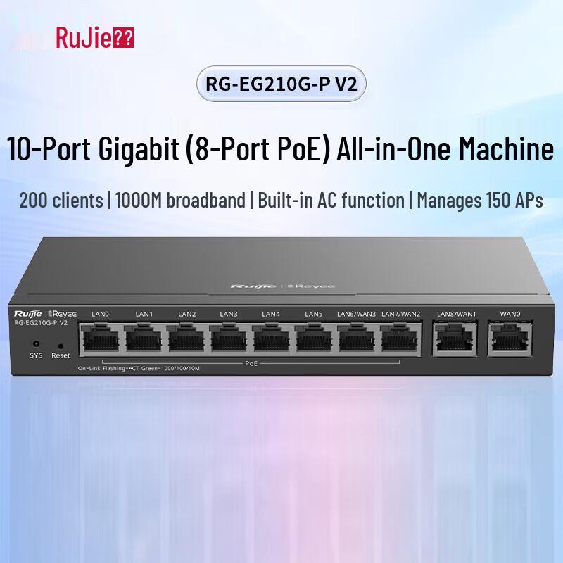 Ruijie Gigabit/2.5G PoE Network Gateway & WiFi AP Solutions