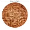 20 см круглая полая ротанговая плетеная подставка под стакан для домашнего кухонного стола поднос для чая термостойкий глиняный коврик для горшка - 1 шт.