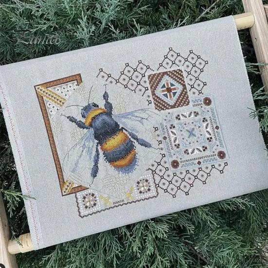Набор для вышивания пчелы, набор для вышивания с цветными картами, практический набор для вышивки крестом, набор для рукоделия, принадлежности для вышивания