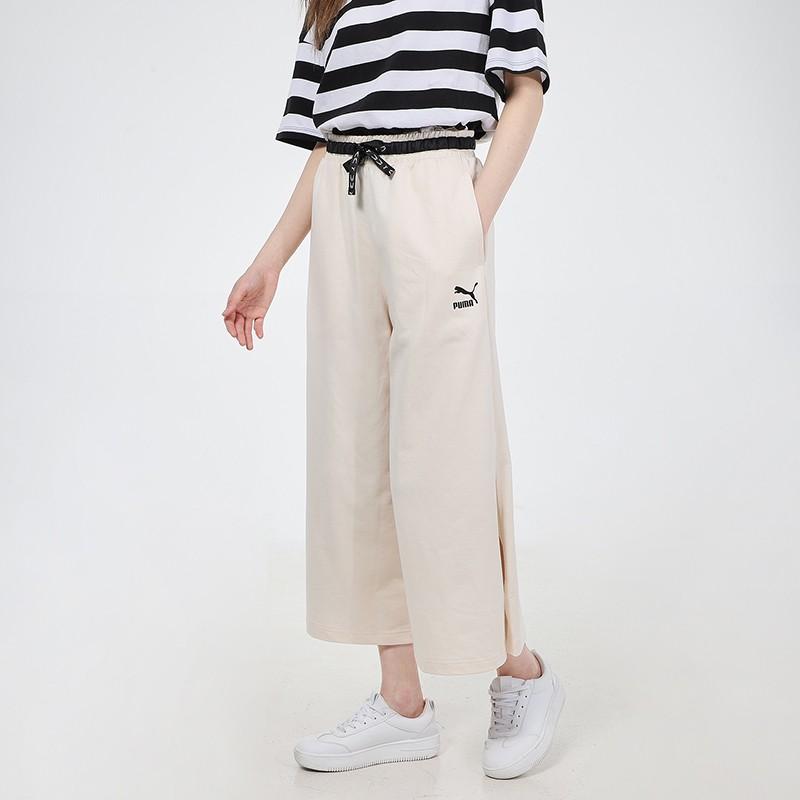 Puma Elevate Culottes Breathable Wide-Leg Pants Women Bottoms Off-White 532613-75