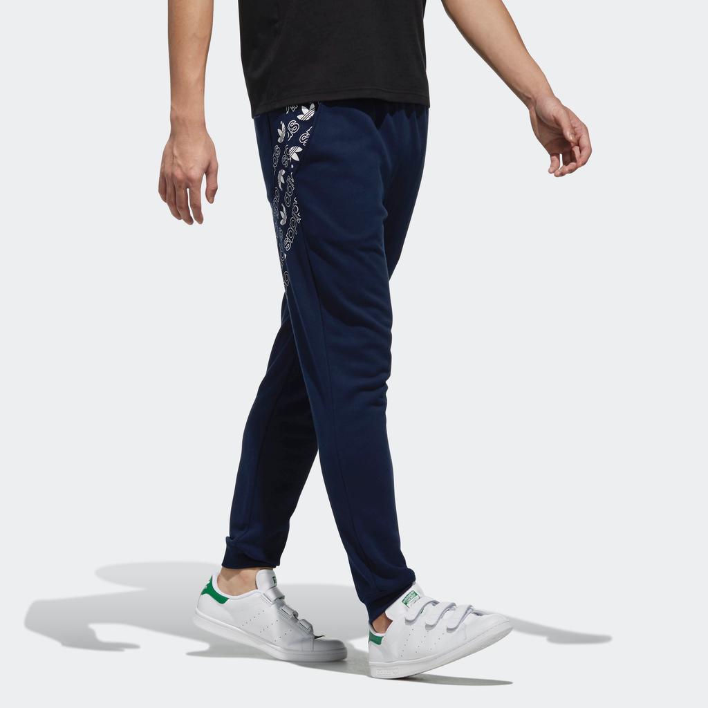 adidas Оригинальная графика Свитшот Повседневная серия Простой принт с буквами Удобные Универсальные Повседневные брюки Мужские низы Темно-синий DN8032