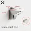 Glass Shelf Clamp Zinc Alloy Adjustable Glass Clip Bracket For Desk Partition Wood Shelves Support Bracket Holder Hardware