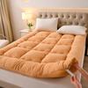 Super Soft Thick Fleece Mattress Topper King Queen Size Winter Warm Plush Mattress Pad with Elastic Band for Single Double Beds