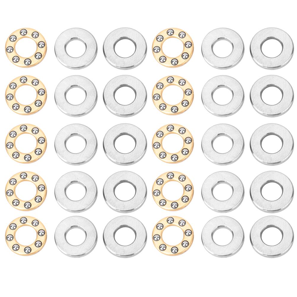 10pcs Thrust   Bearing Miniature High   Flat Steel Bearings Set (F2.5-6M 2.5x6x3mm)