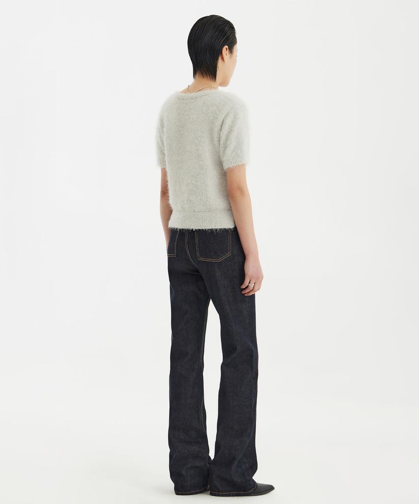 YOUTH Scoop-Neck H/S Knit Cardigan - Light Gray