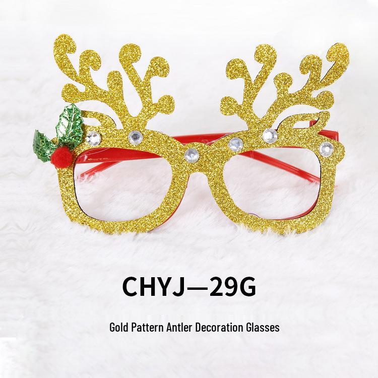 Креативные рождественские очки - Санта, Снеговик, Рога для взрослых и детей