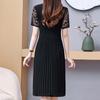 Fashion Summer Chiffon Dresses Plus Size Elegant Slim Short Sleeve Long Dresses Female Vintage Summer Clothes