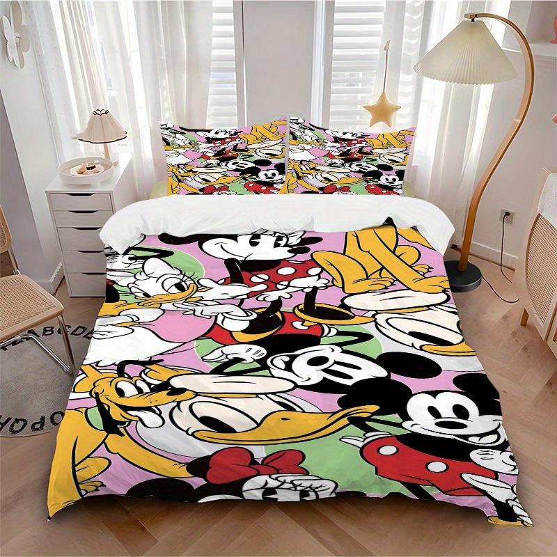 3pcs set Mickey Mouse, Disney1pc of quilt cover+2pcs of pillowcase, no core, print bedding, All Seasons Bedroom Setting027