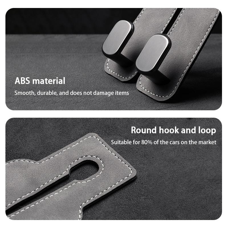 Замшевые двойные крючки, универсальный крючок для спинки автомобильного сиденья, подголовник, сумка, бутылка, вешалка для хранения мелочей, автомобильный органайзер, держатель, крепление, автомобильные аксессуары для интерьера