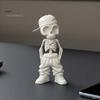 Декоративная фигурка черепа в уличном стиле хип-хоп, скелет, 3D-печатная бейсболка, статуэтка для декора офиса, крутая скульптура для домашнего рабочего стола