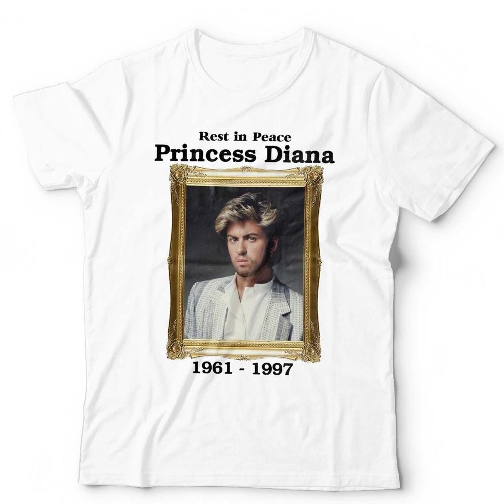 George Michael T Shirt RIP Princess Diana Unisex Funny Parody Vintage Wham