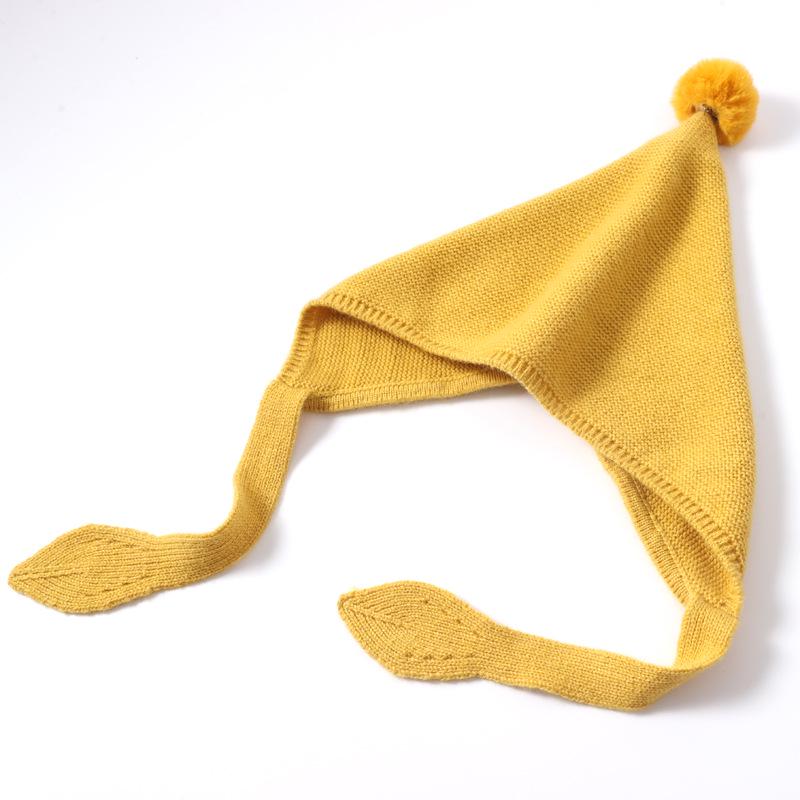 Вязаная кашемировая шапка для мальчиков и девочек: Теплая, симпатичная, ветрозащитная шапка с защитой ушей для осени и зимы.