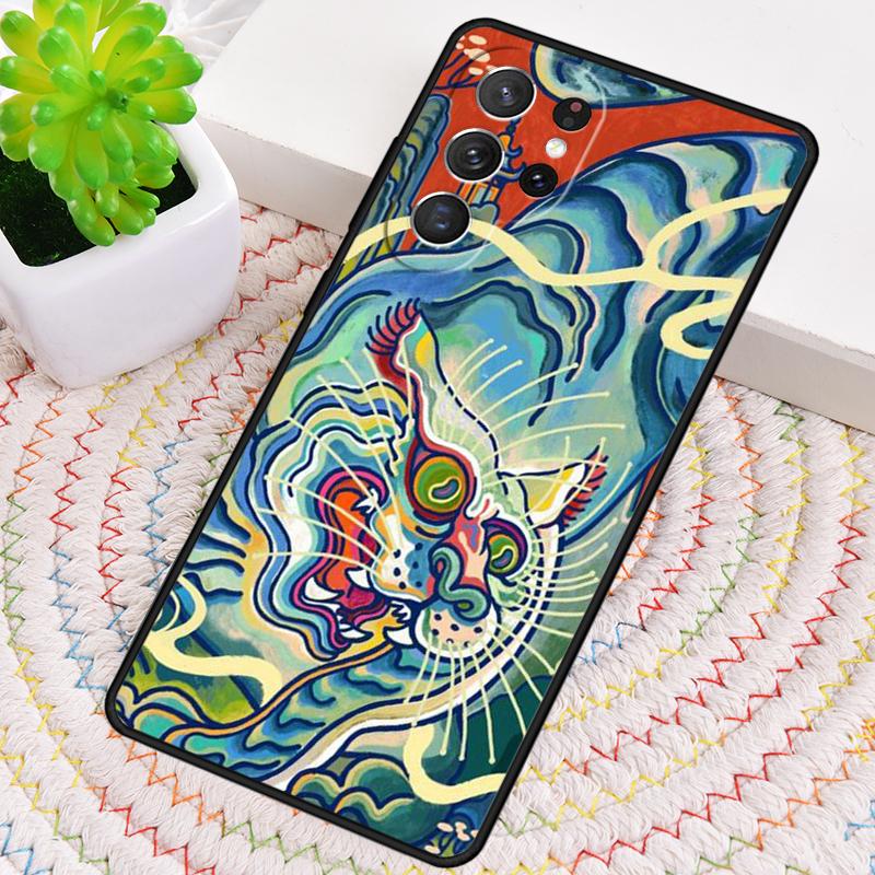 Силиконовый чехол для телефона с японским тигром для Samsung Galaxy note 10 pro S26 S25 S24 S23 S22 S21 Plus S25Ultra Capa Cover
