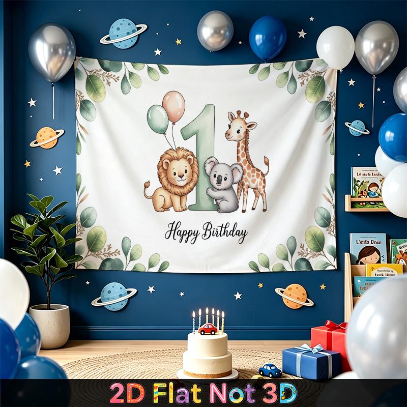 Party Backdrop Birthday Wedding Jungle Photo Booth Background Front Door Decor