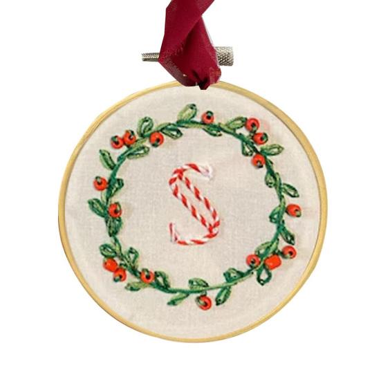 Сделай сам Вышитое Рождественское Украшение Вышивка Инициала Набор для Рукоделия Мини Рождественский Набор для Вышивания для Начинающих