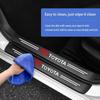 JPHT6 Car Logo Door Carbon Fiber Sill Protector Stickers for Toyota Yaris Corolla Auris Rav4 LandCruiser Vios LEVIN Camry Prado