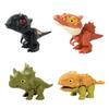 4pcs Biting Finger Dinosaurs Toy Collectibles for 3+ Year Old Kids Birthday Gift
