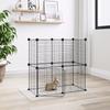 3114036 vidaXL Pet Cage 12 Panels and Door Black 35x35 Cm