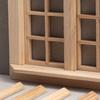 Decorative Solid Color Practical 16 Grids 1/12 Unfinished Wooden Miniature Furniture Model Window