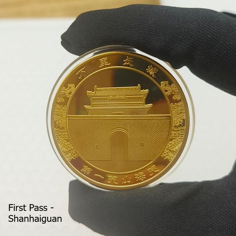 Great Wall Thirteen Passes Commemorative Medal, Metal Crafts, Beijing Tourism Currency, Small Gifts, Shanhaiguan, Jiayuguan, Huangyaguan