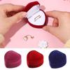 Fashion Wedding Party Valentine's Day Velvet Ring Box Earrings Holder Jewelry Case Heart Boxes