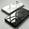 Для Samsung S26 S25 Ultra Прозрачный Магнитный Чехол для Беспроводной Зарядки для Galaxy S24 FE S23 S22 Plus A17 A37 A57 A56 A55