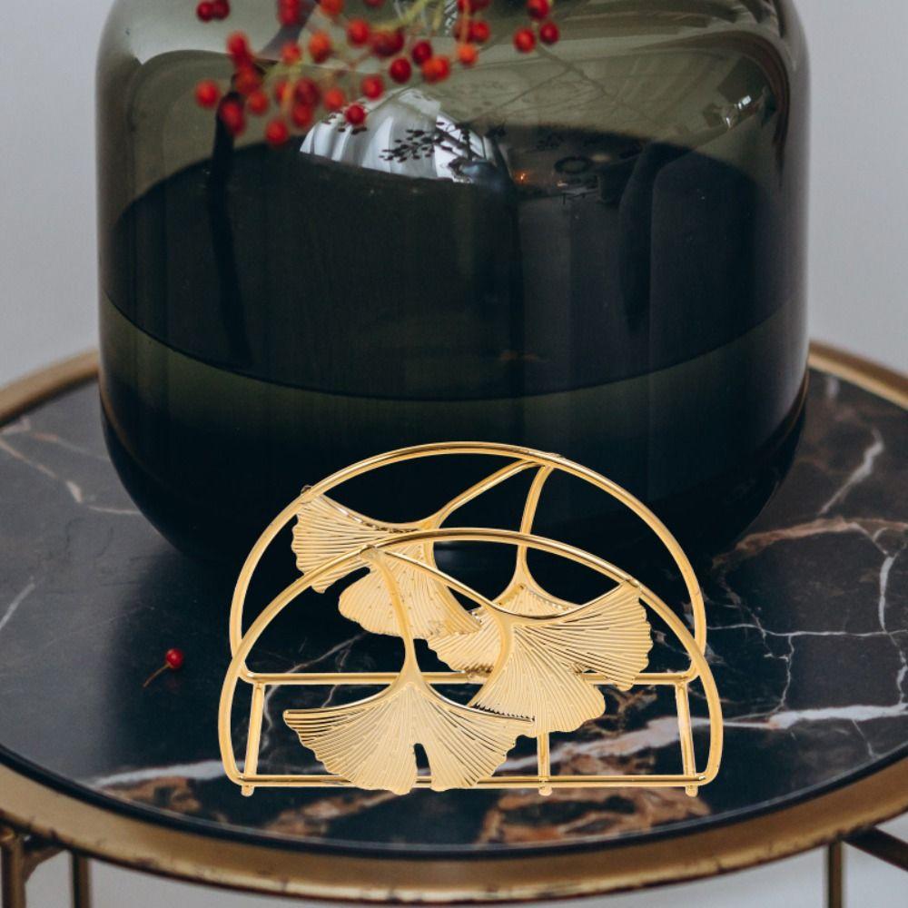 Держатель для салфеток в форме гинкго, компактный вертикальный диспенсер для салфеток, столешница для кухни