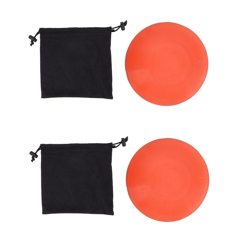 2Pcs Golf Force Pads Orange Rubber Reusable Skill Improvement Enhanced Control Golf Putting Trainer