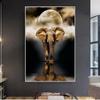 Nordic Creative Elephant Wall Paintings Print On Canvas Art Prints Animals Black And White Animals Wall Pictures For Living Room