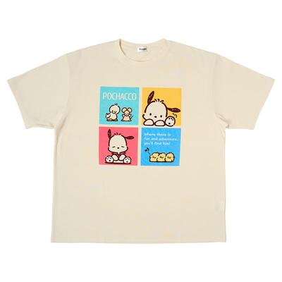 Sanrio Большая полиуретановая футболка с Почакко (607878) - Основная часть 65% Полиэстер, 35% Хлопок; Рубчик 62% Полиэстер, 33% Хлопок, 5%