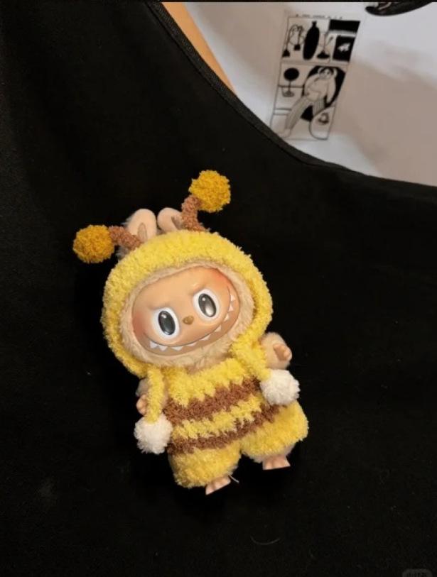 Кукольная одежда Labubu Three Generations - 17 см, наряды для кукол в виде бьющегося сердца, в виде макарон, из винила