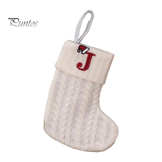 Рождественский чулок с буквами Легко повесить Привлекательный праздничный декор елки Подставка для подарков Рождественский чулок