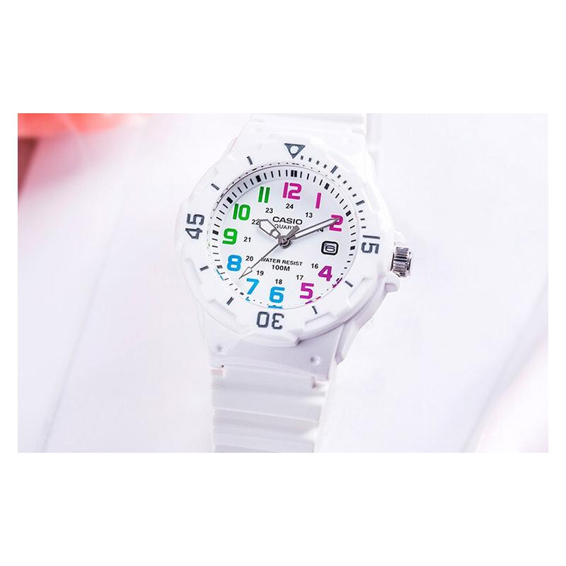 Casio Серия STANDARD Кварцевый механизм Ремешок из смолы Японские и корейские Женские's Часы Белый Циферблат LRW-200H-7B