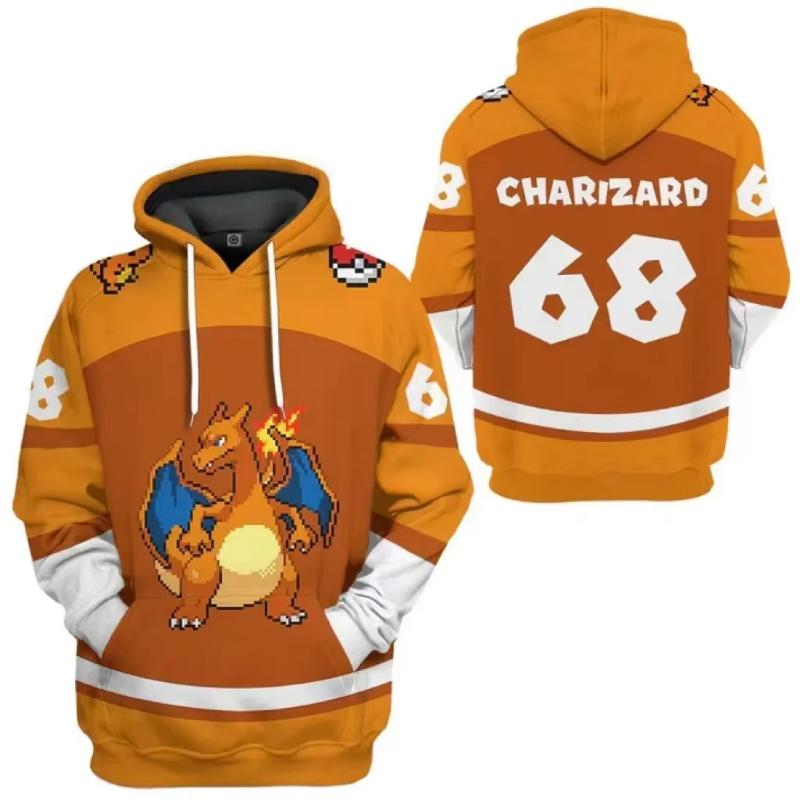 Толстовка с капюшоном Пикачу для детей, толстовка с капюшоном и принтом мультфильма «Покемон» для взрослых мужчин и женщин, теплое пальто на осень-зиму