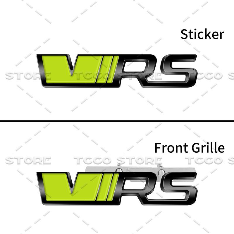 JBIW9 3D Chrome Metal Car Styling VRS Logo Front Grille Emblem Sticker For Skoda Octavia Fabia Rapid Superb Kodiaq Rear Trunk Decor