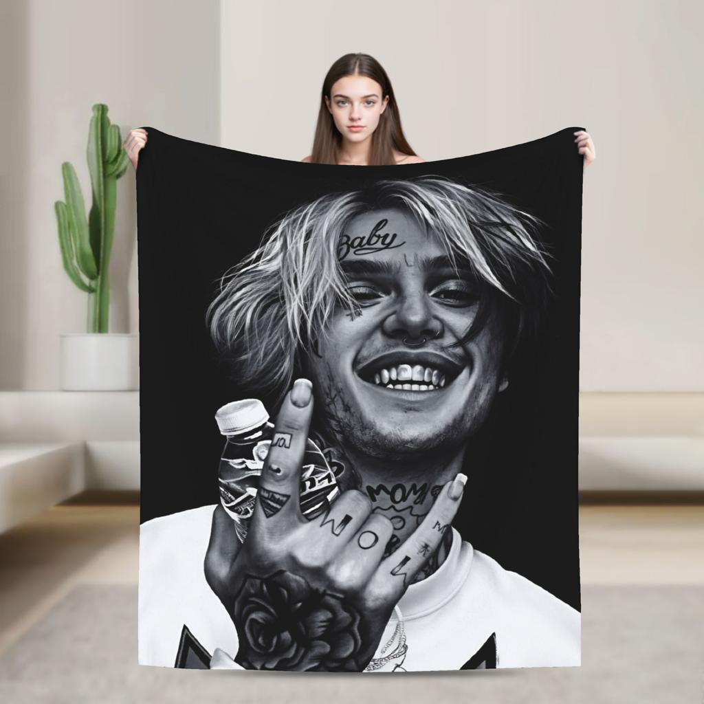 Плед Lil Peep Love Warm Плед для путешествий американского рэпера Плюшевое постельное белье Мягкие пледы для дивана и кровати Фланелевое покрывало Чехол для дивана-кровати