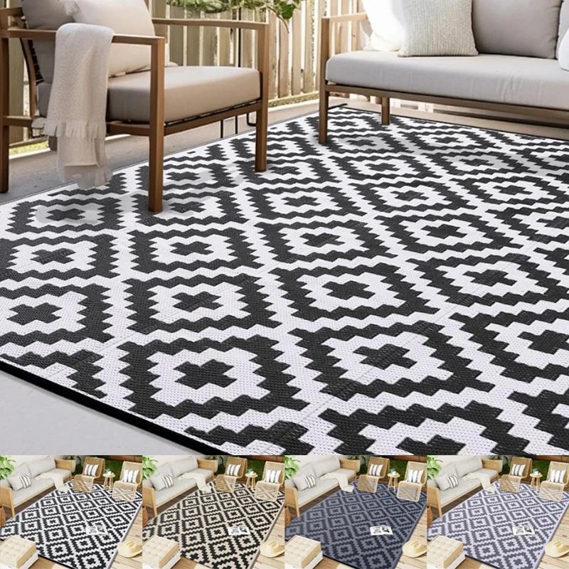 2025 PP Plastic Straw Rug Premium Carpet Stain Resistant Waterproof Home Decor Full Living Room Carpet Bedroom Bedside Rugs 1PC