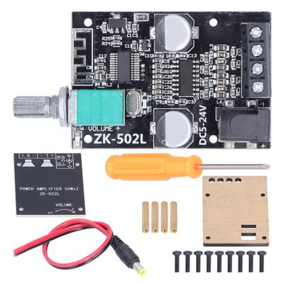 ZK‑502L Плата усилителя мощности Bluetooth Стерео Цифровой аудиоусилитель Модуль для DIY динамиков