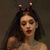 Ghost Halloween Hair Hoop Luminous Mesh Hair Band Fashion Halloween Hairband Veils  Cosplay
