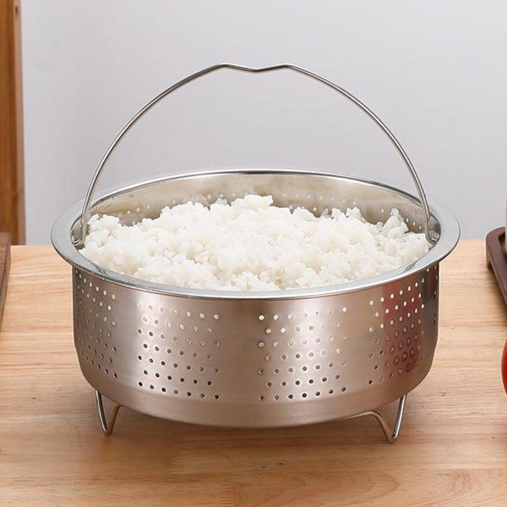 Паровой поддон из нержавеющей стали Корзина для пароварки с ручкой Решетка для пароварки Овощеварка Стойка Enduring