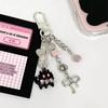 Y2K Black Cat Key Chain Sweet Cool Kitten Pendant Headphone Case Charm Bag Decor Car Key Ring