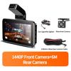 2024 New Car Driving Recorder 1440P Dual Lens Built-in DVR Video Recorder G Sensor Night Market Loop Recording Parking Monitoring