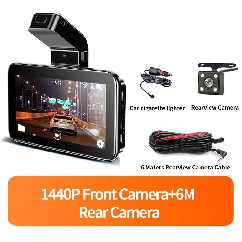 2024 New Car Driving Recorder 1440P Dual Lens Built-in DVR Video Recorder G Sensor Night Market Loop Recording Parking Monitoring