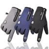 Unisex Fleece-Lined Waterproof Gloves: Touchscreen, Cold-Proof, Zippered for Outdoor Cycling & Motorcycling