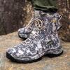2025 Камуфляжные Профессиональные Походные Ботинки Мужские Уличные Нескользящие Охотничьи Ботинки Высокие Водонепроницаемые Кроссовки для Альпинизма Обувь для Мужчин